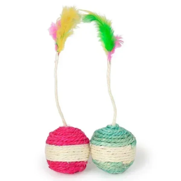 1pc cat toy sisal scratching ball 1