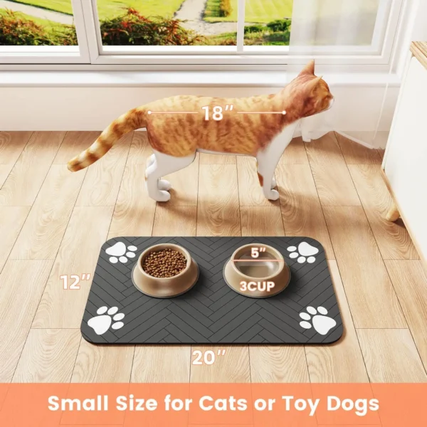 absorbent pet placemat for food and water bowl 6