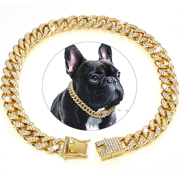 dog chain diamond cuban collar