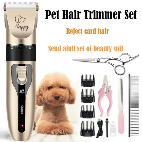 dog hair clipper pet hair trimmer set 16