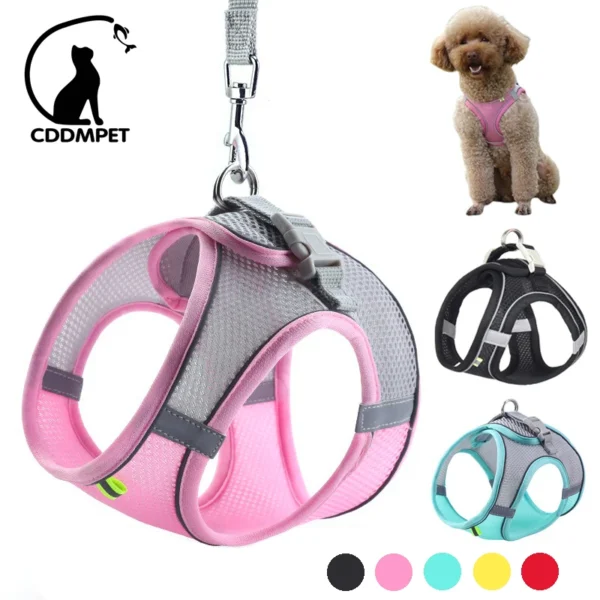 dog harness leash set for small dogs adjustable 10