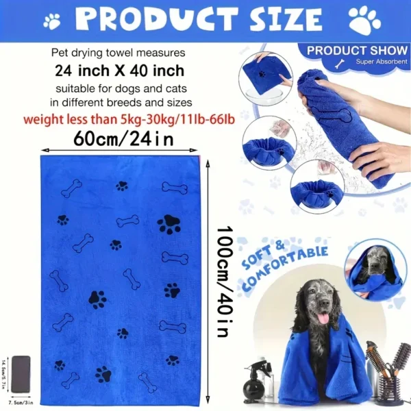 Dog Microfiber Quick-drying Dog Claw Bath Towel - Image 10