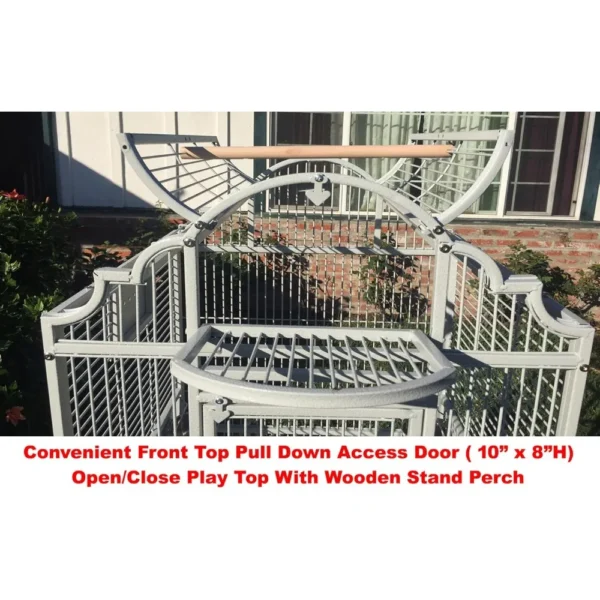 durable iron bird parrot cage including stand 5