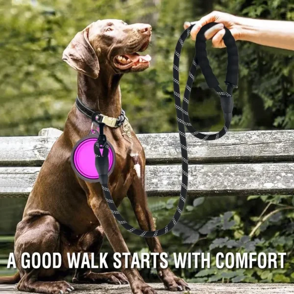 durable reflective dog leash strong tangle free 8