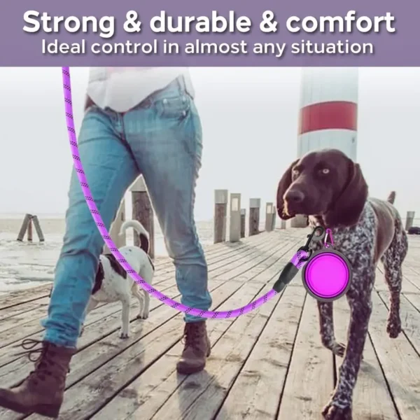 durable reflective dog leash strong tangle free 9