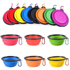 folding portable dog feeder bowl