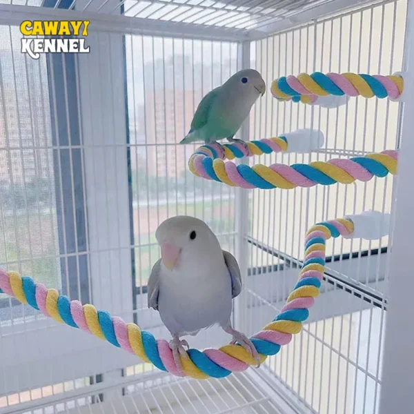 parrot color cotton rope toys