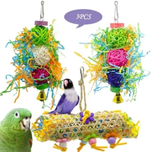 Parrot Colorful Foraging Toy Set parrot colorful foraging toy set 1