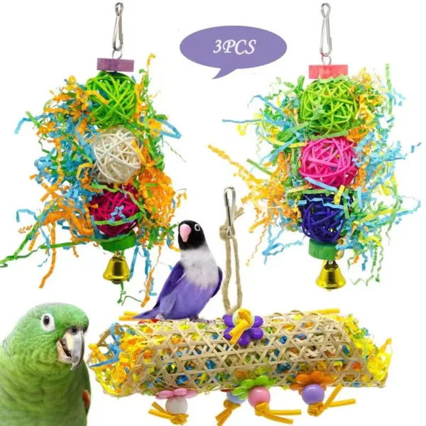 parrot colorful foraging toy set 1