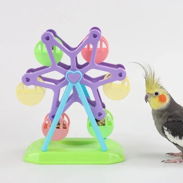 parrot ferris wheel feeding toy 2