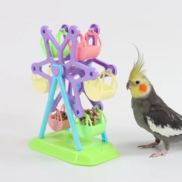 parrot ferris wheel feeding toy