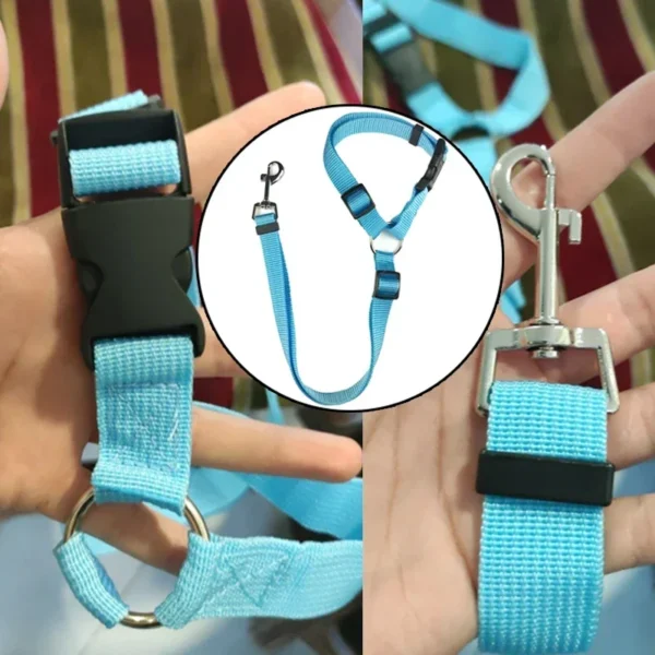 pet car seat belt two in one nylon leash 10