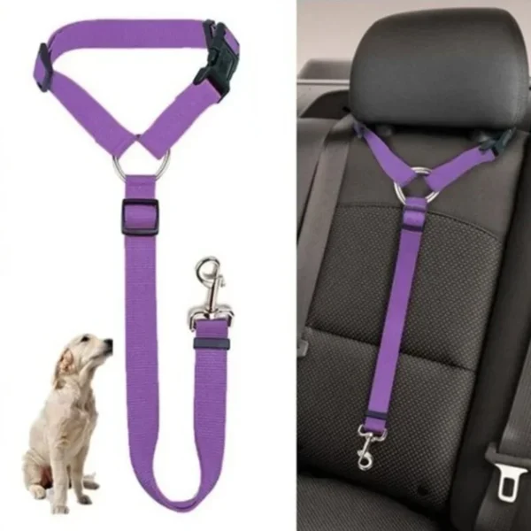 pet car seat belt two in one nylon leash 12