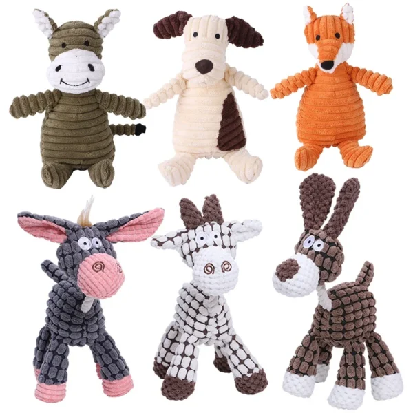 plush dog animals bite resistant squeaky toys