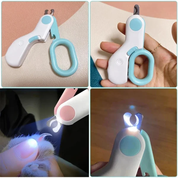 professional pet nail clipper led light 2