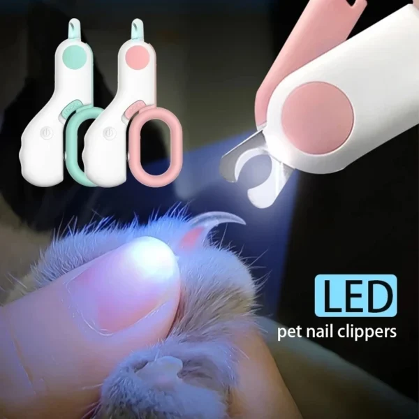 professional pet nail clipper led light 7