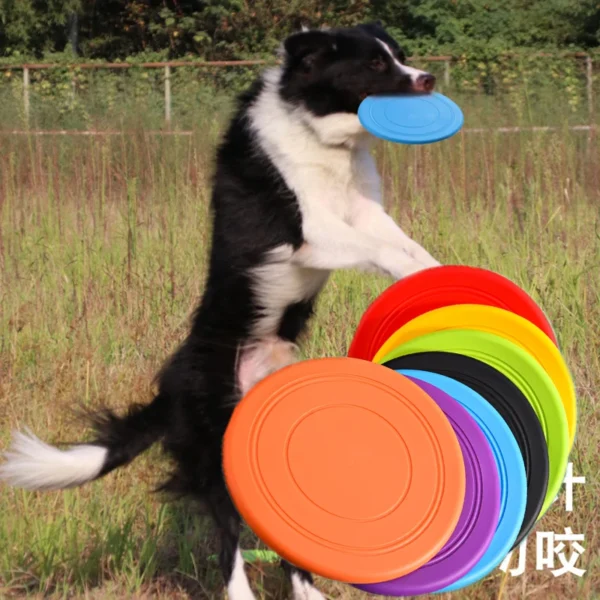 rubber flying saucer interactive dog toy 12