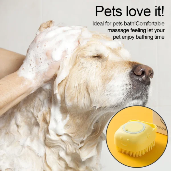 soft silicone dog brush pet shampoo 10