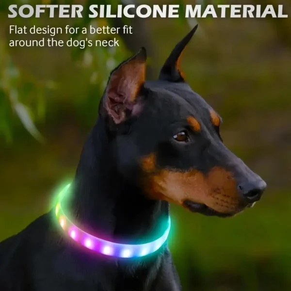 usb rechargeable glowing collar for dogs 1