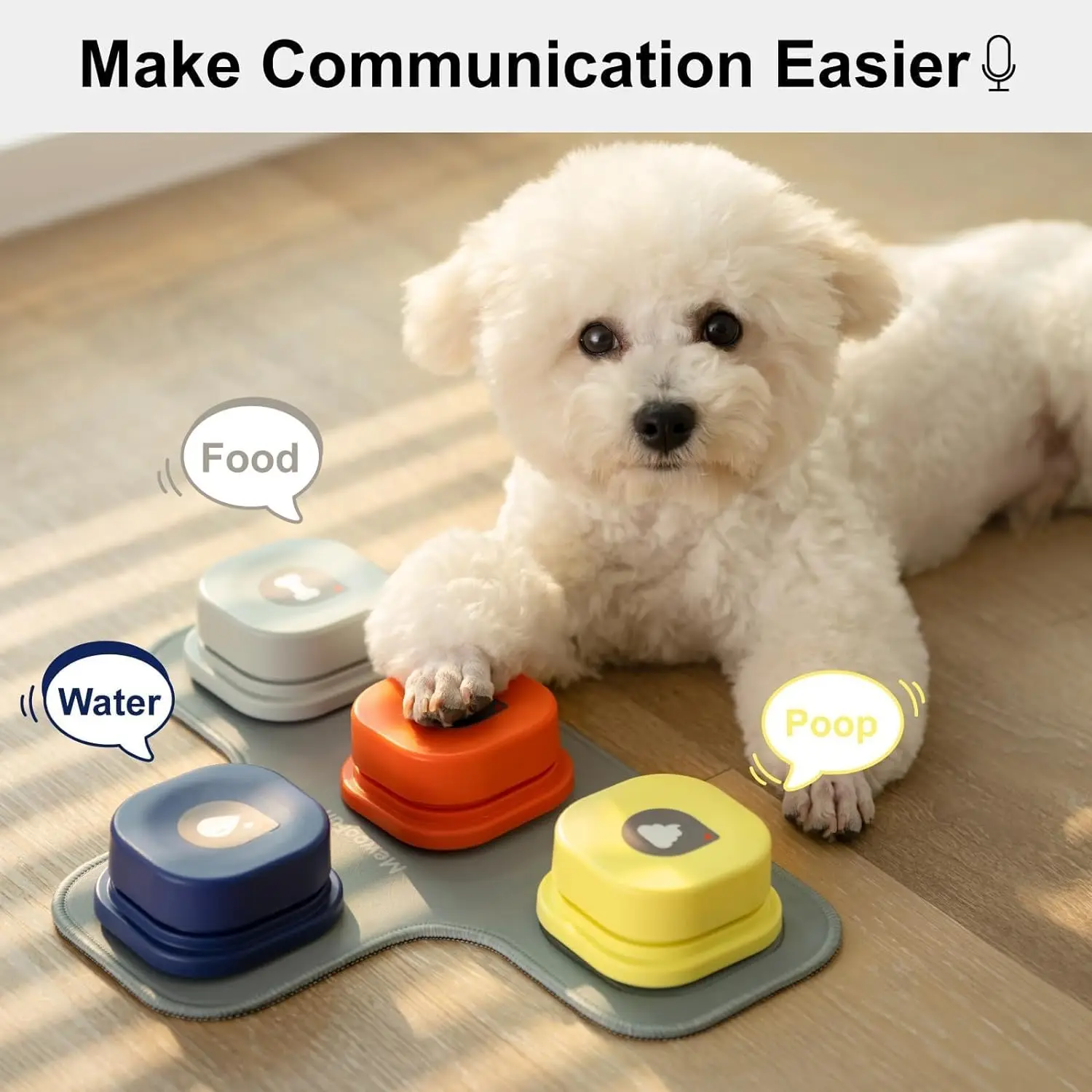 Mewoofun Dog Buttons with Rubber Mat Recordable Dog Talking Buttons Set Communication Starter Pack Dog Training Speaking Buttons Kf S3f457f006e674584b604a31a651afbc0r